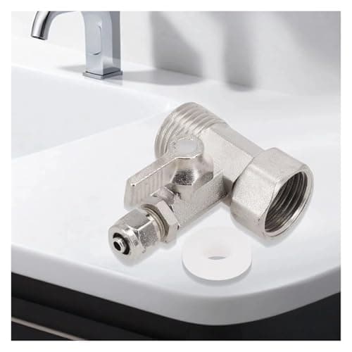 Universal Ball Valve RO Feed Water Adapter 1/2" to 1/4'' with Shut-Off Ball Valve Tap Tee B Cold Hot Pipes Home Accessories — view 5