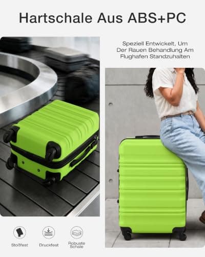 COOLIFE 24 Inch Medium Suitcase – Hard Shell Lightweight ABS+PC Luggage — view 2