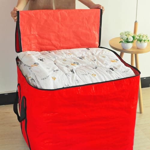 Foldable Storage Bag Red 280L Dustproof Waterproof Moving Bag — view 2