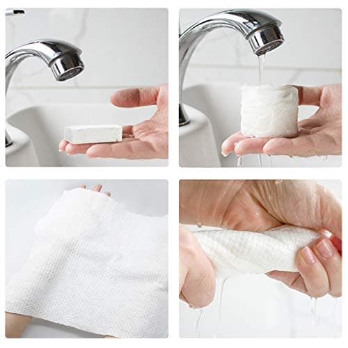Disposable Towel Thicker Style Magic Compressed Towel Large Size Coin Tissue Portable Washcloth Reusable for Travel Camping Hiking Outdoor Sports Beauty Salon — view 3