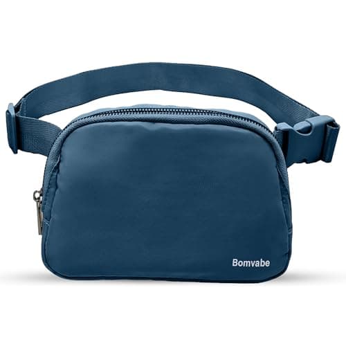 Bomvabe Fanny Pack for Women Teens Girls, 1L Everywhere Belt Bag with Adjustable Strap 32" to 51", Small Bum Bag for Ladies with Multi Pockets, Crossbody Bag Lightweight for Travel Sport, Navy Blue