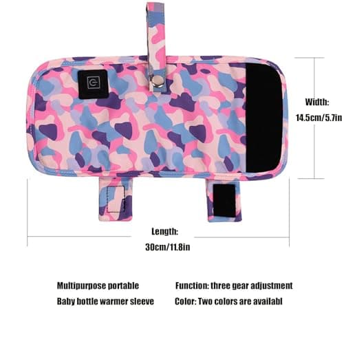Winter Portable USB Powered Baby Bottle Warmer Insulated Thermal Heating Bag for Travel Stroller Outdoor Winter Feeding and Milk Temperature Control (White, 30x14. 5cm) — view 4