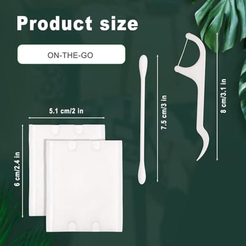 50 Pack Hotel Vanity Kit Individually Wrapped, Bulk Hotel Amenities Kit, Hospitality Set, Amenities Hotel Vanity Set Hygiene Products Include Cotton Pads, Cotton Swabs, Dental Floss Picks — view 2