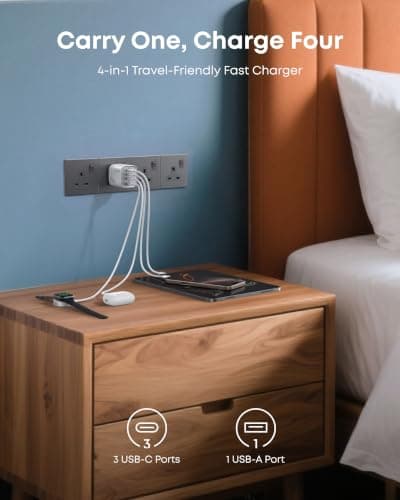 Anker Zolo 70W Fast usb c Charger, 4-Port Folable Laptop Adapter Plug — view 4