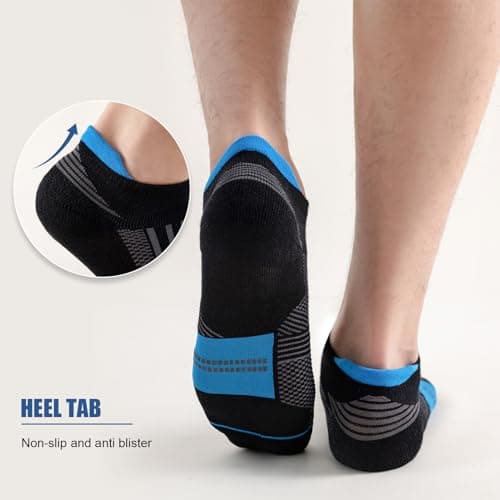 Niofind Mens Trainer Socks, Cotton Ankle Socks for Men Women, Breathable Sports Socks for Running, Walking, Gym, Multipack (6 Pairs), 5-8, Multicolor — view 5