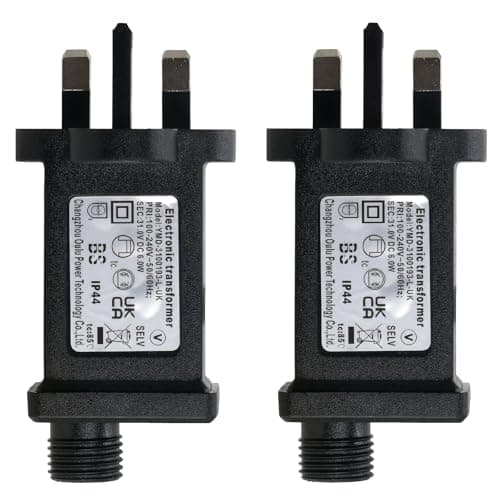 GAOHOU 2Pcs 31V 6W Power Supply Adapter Transformer Plug for LED Fairy Light Festival Decoration Light Waterproof IP44 Vertical