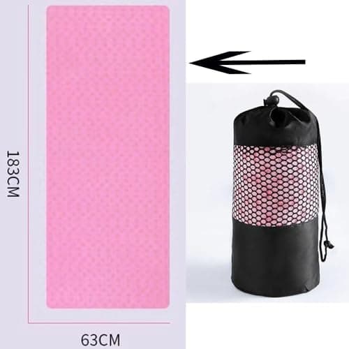 Oaygat 2 Pcs Yoga Mat Towel Non Slip Yogas Mat Towel with Grip Silicone Dots Microfibre Blanket Towels Quick Dry Portable Breathable Microfibre Blanket Towels for Bikram Pilates Gym Workout — view 6