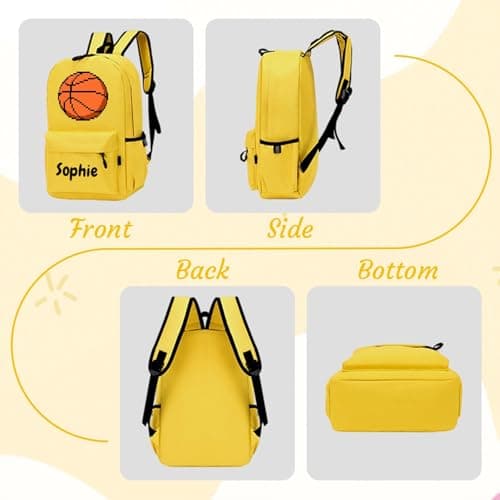 Personalised Children's Backpack, Custom Kids Backpack with Name-Black — view 6