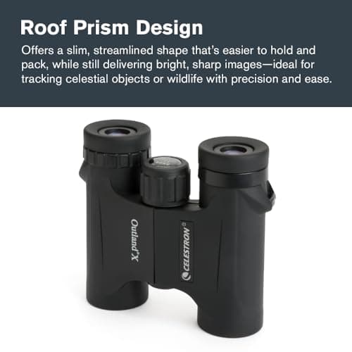 Celestron 71340 Outland X 8x25 Compact Roof Prism Binoculars, Black — view 5