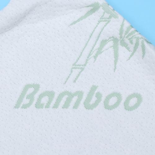 HOLIDYOYO Bamboo Memory Foam Pillow Cover for Single Neck Orthopedic Cervical Pillow Breathable Moisture Wicking Bedding Case for Back Stomach and Side Sleepers 62.00 X 44.00 X 2.00 Cm 1 Pack — view 3