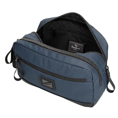 Pepe Jeans Hoxton Toiletry Bag Two Compartments Blue 26x16x12cm Polyester, blue, One Size, Toiletry Bag — view 6