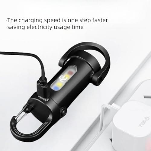 Waterproof Mini Keychain Flashlight,Led Rechargeable Keychain Light,Small Torches Led Super Bright,Portable Small L/ed Keyring Torch,Keychain Torch Suitable for Camping,Hiking [Energy Class A+++] — view 3
