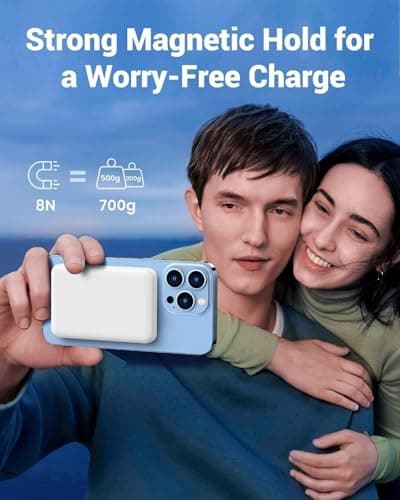 Power Bank for MagSafe, Magnetic Battery Pack, 10000mAh Magnetic Wireless Portable Charger Compatible with iPhone 12 13 14 15 16 17 Pro Max/Air/Plus — view 4