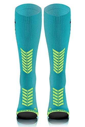 Sesto Senso Compression High Socks Women Men Sport Running 1-3 Pairs 7-10 Turquoise — view 4