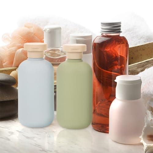 UPKOCH 2pcs Ml PE Flip Cap Refillable Shampoo Bottle Dispenser for Travel — view 6