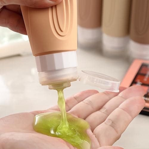 Mrsdry Travel Bottle for Toiletries, Leak Proof Silicone Travel Size 90ml Bottles Refillable Containers for Liquid Shampoo, BPA Free and TSA Approved Travel Accessories with Clear Bag (4 Pack) — view 4