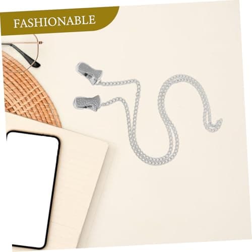 JEWEDECO Glasses Chain Silver Iron Clip Eyewear Retainer Strap for Women — view 6