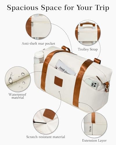 COOLIFE 55×40×20 Cabin Suitcase+40x25(36)x20cm Expandable Ryanair Cabin Bag — view 6