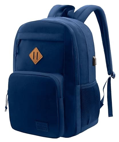 KEOFID Light Weight Travel backpack for Men and Women, Backpack for Work, Large School Bag for College, Water Resistent(NAVY BLUE)