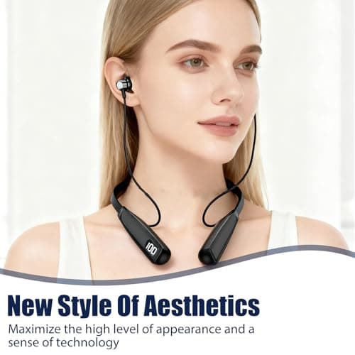 Aivane Neckband Headphones Bluetooth 5.3 Wireless with Mic, Playtime 100H — view 5