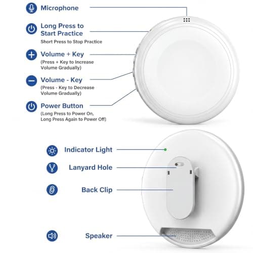 Eznaobo Smart Wearable Translator,AI Real-Time Voice Translation in 133 Languages, Spanish & English Practice Companion, Portable Travel Essential for Business & Daily Communication — view 3
