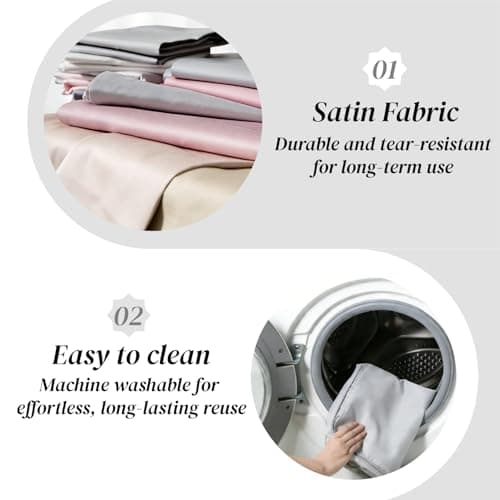 Uwenkjie Large Vacuum Storage Bags 2 Pack, grey Compression Organizer with Air Valve, 54x42x60cm Compressible to 30cm, Thick Twill Fabric for Clothes Duvets Bedding — view 4
