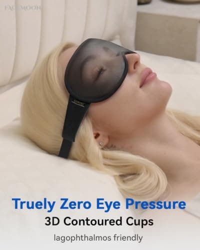 Facemoon Blackout Eye Mask, 3D Weighted Sleep Mask, Travel Essentials — view 3