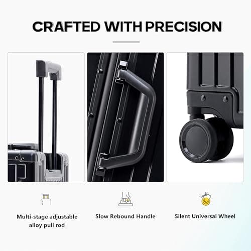 Simcat All Aluminum 20 Inch Carry-On Luggage TSA Lock Lightweight Spinner — view 4