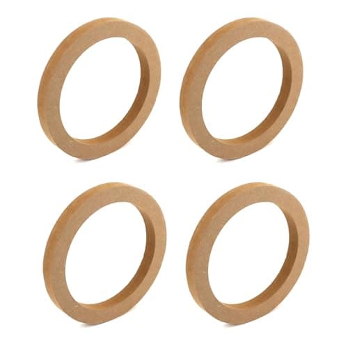 4Pcs Universal Wooden Speaker Ring, 6.5 Inch Custom Installation Mounting Adapter Rings