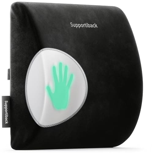 Lumbar Support Pillow - Ergonomic Memory Foam for Back Support and Pain Relief, Office Chair Cushion, Car Seat Cushion