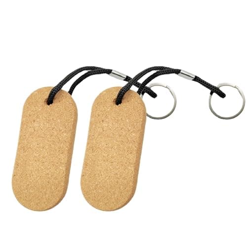 Cork Floating Keychain with Rubber Rope for Swimming, B, A