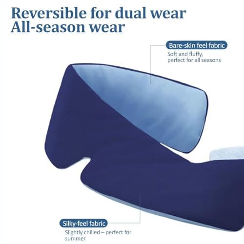 Sleep Mask, Light Blocking Eye Mask, Long Size Breathable Sleeping Mask with Adjustable Silent Velcro, Soft Sleeping Eye Masks for Women Men, Comfortable Blackout Eye Cover for Night Sleep Nap Travel — view 3