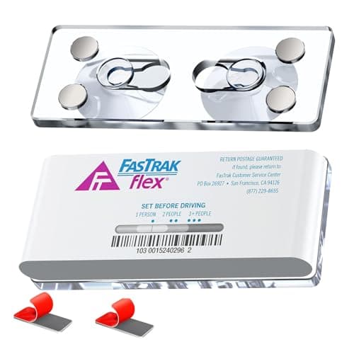 FasTrak Holder - Strong Magnetic Windshield Mount, Custom Fit for FasTrak & FasTrak Flex Transponders,Clean No-Residue Removal, UV & Heat Resistant