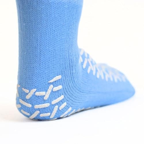 Interweave Healthcare Double-Tread Non-Slip Hospital Socks Blue (1 Pair), Fall Prevention Socks, As Used by NHS Hospitals — view 2