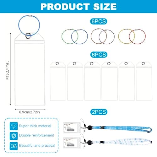 8 Pack P&O Cruise Luggage Tag Holder,Waterproof Clear Tags Luggage Bag Tag — view 2