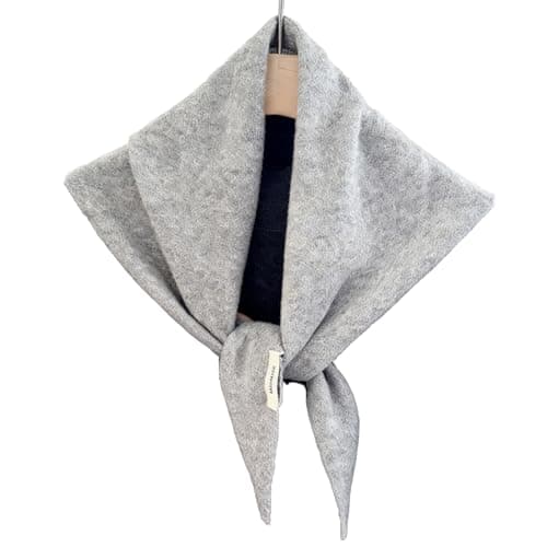Wool Knitted Triangle Scarf Shawl For Women - Soft Wrap, Autumn Winter Fashion Headscarf, Versatile Small Neck Shawl | Elegant Warm Knitted Accessory For Outdoor Travel, Office Daily Wear Layerin — view 6