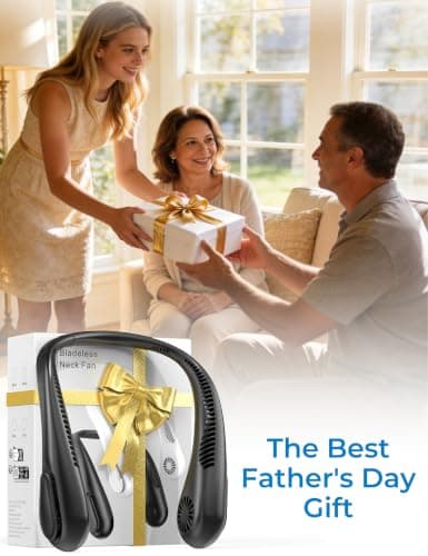 Amacool Bladeless Neck Fan, Father Day Gifts, Gifts for Him Father Dad Husband, Wearable Cooling Neck Fan Rechargeable for Women Men, Hot Flashes Golf Sports Cruise Beach Travel Essential 2026 — view 5