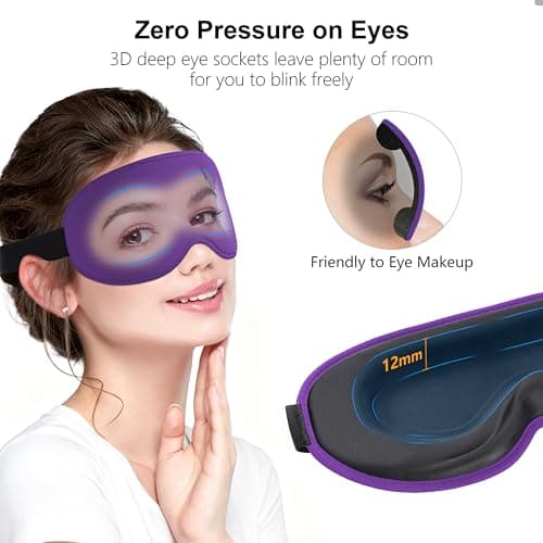 Gritin 100% Blackout Sleep Mask for Women & Men-Zero Eye Pressure Eye Mask — view 3