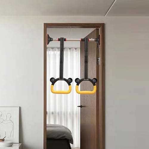 Fitness Hanging Rings - Durable Training Bars, Grip Safe Bodyweight Workout Tool, Compact Exercise Accessory | Professional Calisthenics Kit For Adults, Children, Home Gym, Park, Travel — view 2
