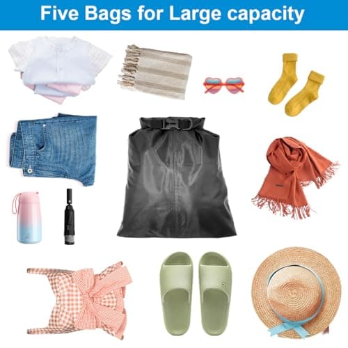 LICQIC Waterproof Dry Bag, Drybag Canoe Bag, 1 Pcs Black, 8 Litre — view 5