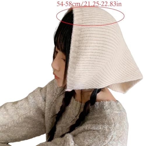 Unisex Knit Triangle Scarf Thicken Soft Wool Headband Neck Warmer for Outdoor Travel Winter Fashion Accessory Unisex Thicken Scarf for Hiking Camping Trip — view 3