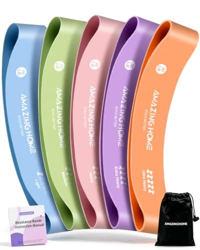 AMAZINGHOME 5 Set Resistance Bands, Macaron Color