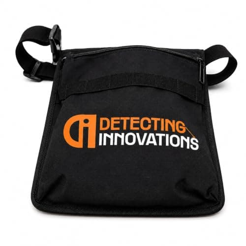 Detecting Innovations Finds Pouch for Metal Detecting – Durable, Adjustable Waist Bag with Deep Zippered Compartment and Tool Attachment