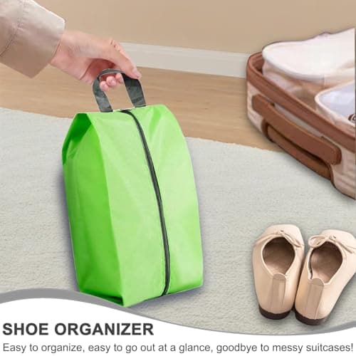 Travel Shoe Bags, 5PCS Shoe Bags for Travel, L Size Shoes Storage Bag, Unisex Shoe Pouch for Travel or Home Storage(Green) — view 5