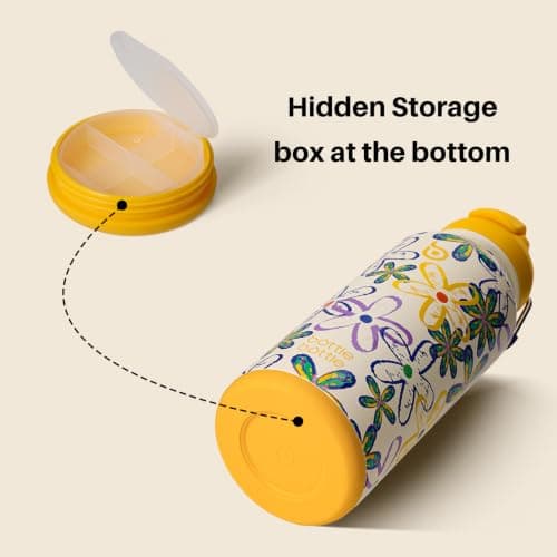 BOTTLE BOTTLE Insulated Water Bottle 950ml Stainless Steel with Straw and Pill Box — view 4