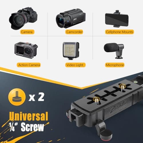 zeadio Video Action Stabilizing Handle Grip Handheld Stabilizer with Cold-Shoe Mount for All DSLR Camera Camcorder — view 4