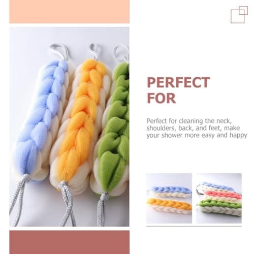 4pcs Back Scrubber Bath Shower Strip, PE Exfoliating Body Cleansing — view 3