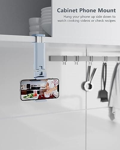 MiiKARE Portable Airplane Phone Holder-360° Rotation Phone Holder for Plane,Hands-Free Travel Essentials for Flying,Foldable Pocket-size Phone Stand Holiday Essentials Compatible iPhone&Android-Blue — view 5