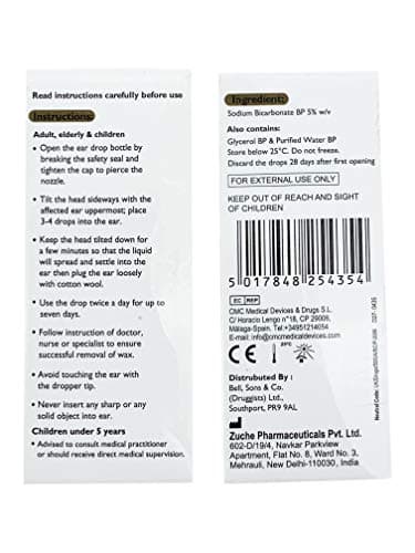 2 Packs of Sodium Bicarbonate 10ml Ear Drops Softens Ear Wax and Eases Discomfort — view 2