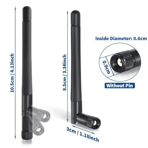 Bingfu WiFi Antenna RP-SMA WiFi Aerial 2.4/5/5.8GHz 3dBi RP-SMA Male — view 3